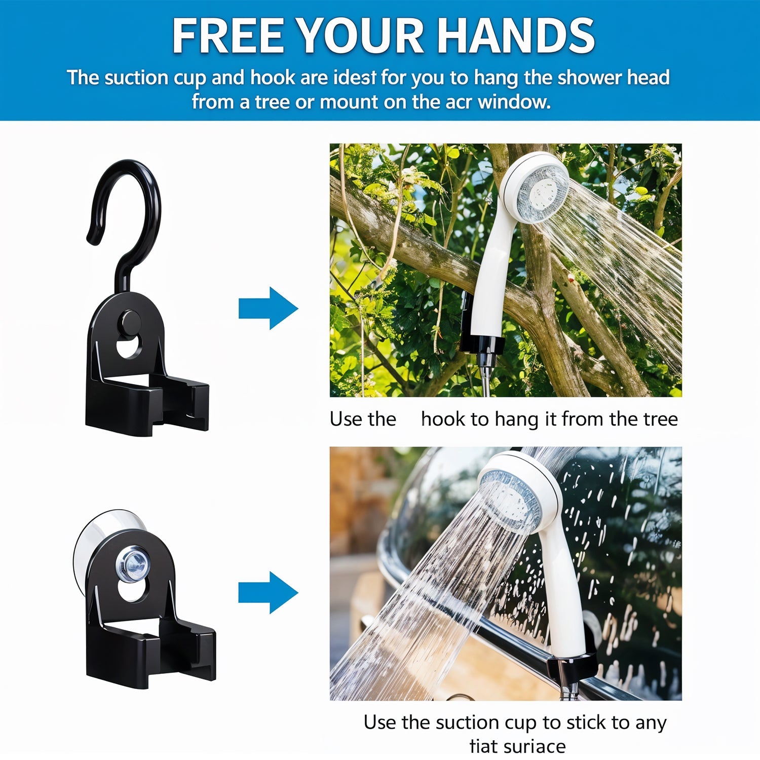 Portable Outdoor Shower Kit – USB Rechargeable Pump for Camping Comfort