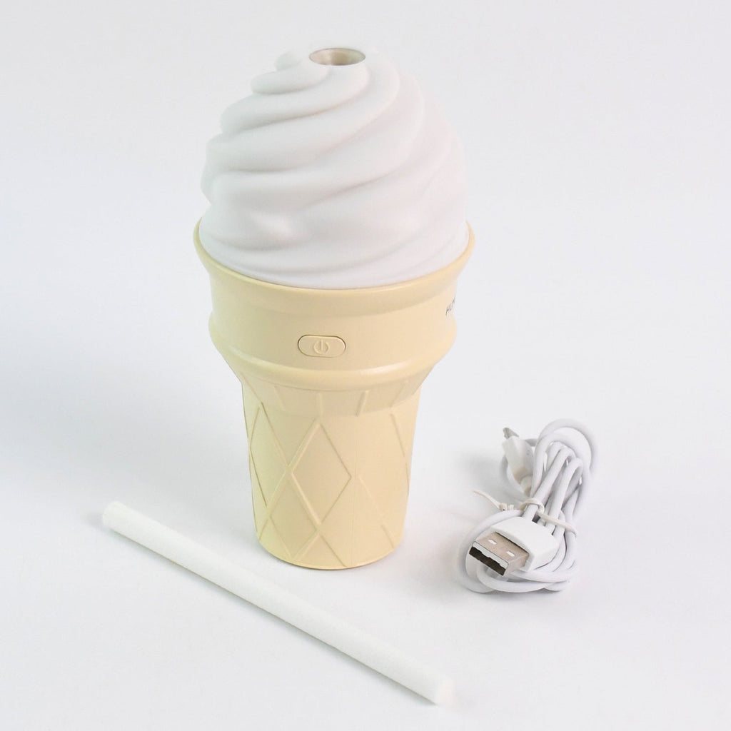 Ice Cream Cone Humidifier – Portable Air Freshener with LED
