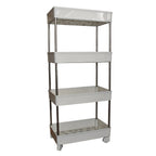 4 Layer Kitchen Rack – Durable Steel & Plastic Storage