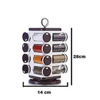 Revolving Spice Rack – 16 PC Plastic Jars, 100ml Each | Ganesh
