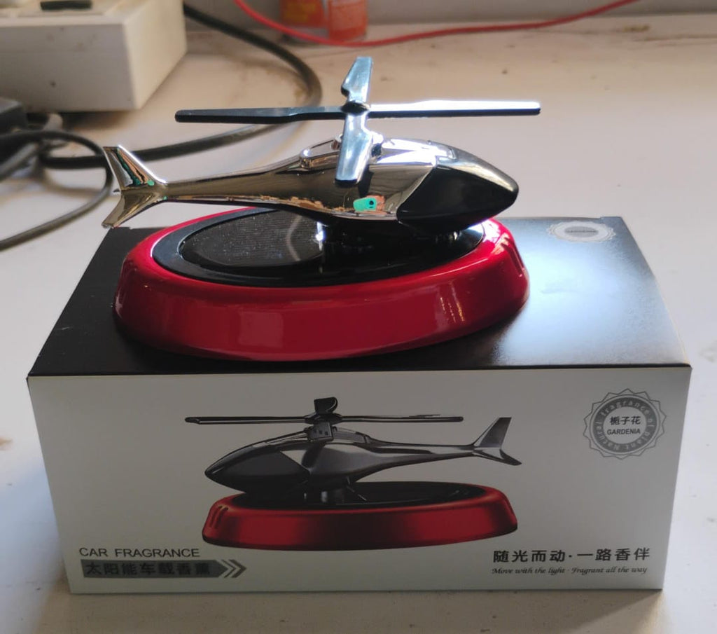 Solar Helicopter Car Air Freshener – Eco-Friendly Rotating Diffuser