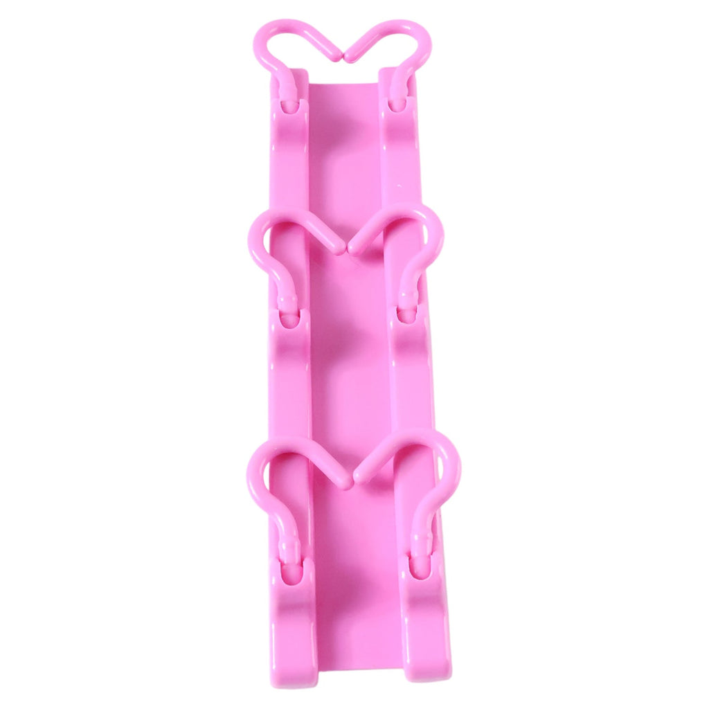 Multi-Purpose Hanging Organizer – 6 Durable Pink Hooks