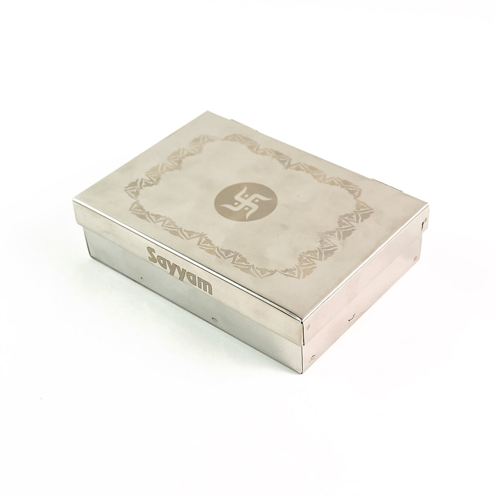 Stainless Steel Jewelry Organizer – 6-Compartment Storage Box