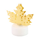 LED Gold Metal Leaf Diya Lamp – Battery Operated Festive Glow