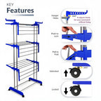 Stainless Steel Clothes Drying Rack – Foldable & Mobile