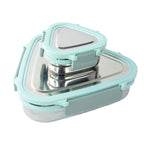 Triangle Stainless Steel Lunch Box Set – Compact Leakproof 2-Piece Tiffin