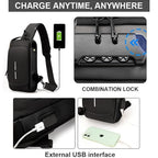 Anti-Theft Crossbody Sling Bag – Secure USB Charging Port
