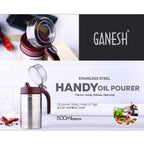 Stainless Steel Oil Dispenser – 500ml Anti-Drip | Ganesh