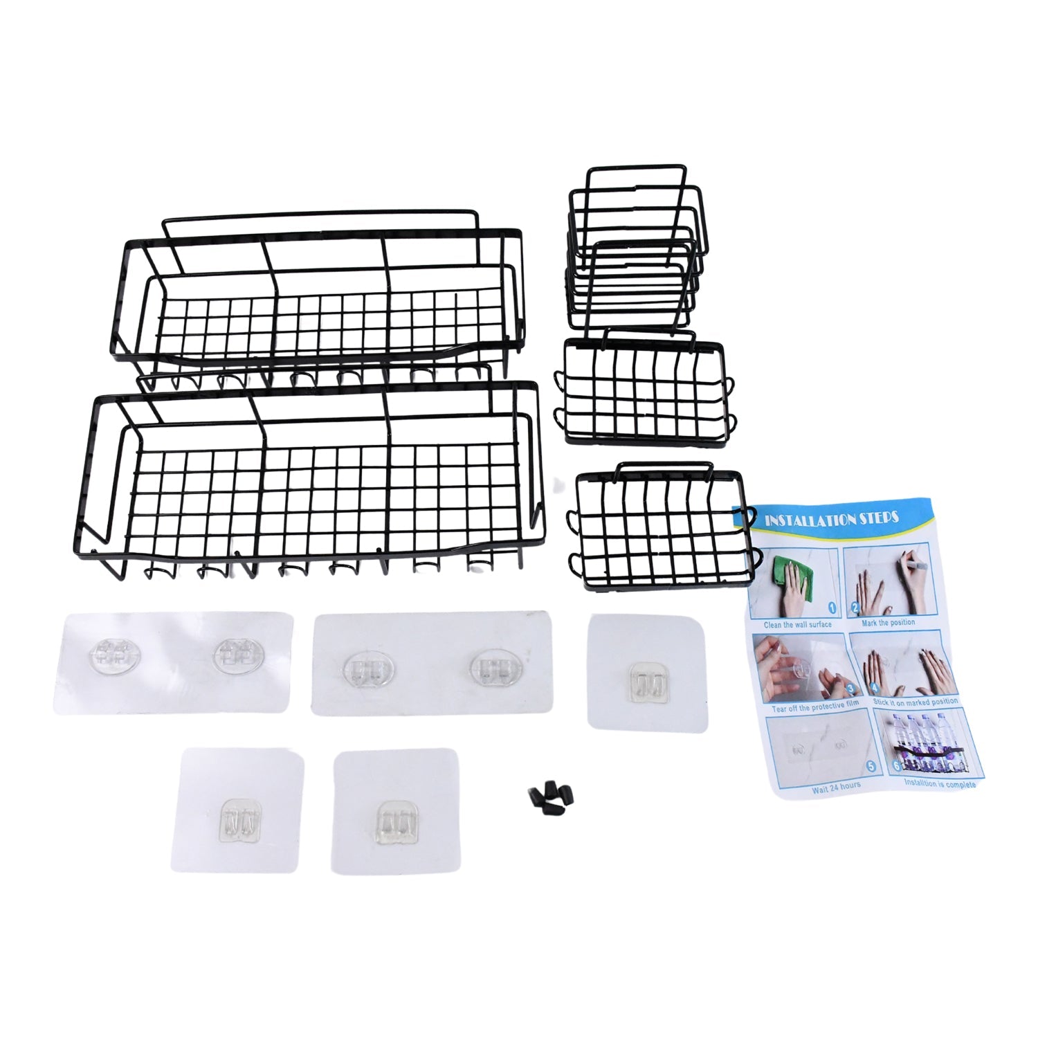 Metal Shower Caddy – Durable 5-Pc Bathroom Organizer Combo