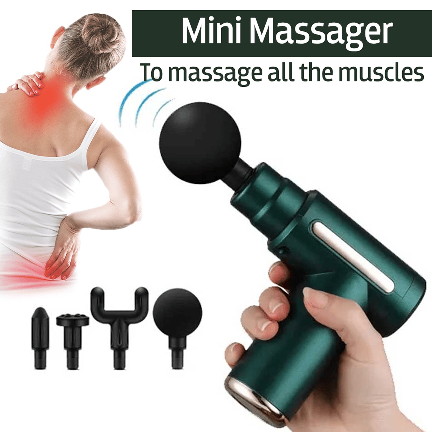 Rechargeable Portable Muscle Pain Relief Massager