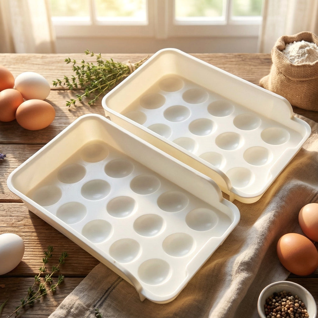 Egg Storage Tray – Space-Saving and Durable Refrigerator Organizer