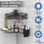 Stainless Steel Corner Shelf Organizer – Space-Saving & Durable (2 Pc)