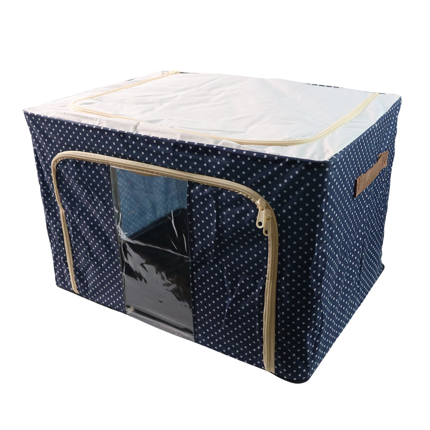 Foldable Steel-Frame Clothes Storage Box – Dust-Proof Organizer