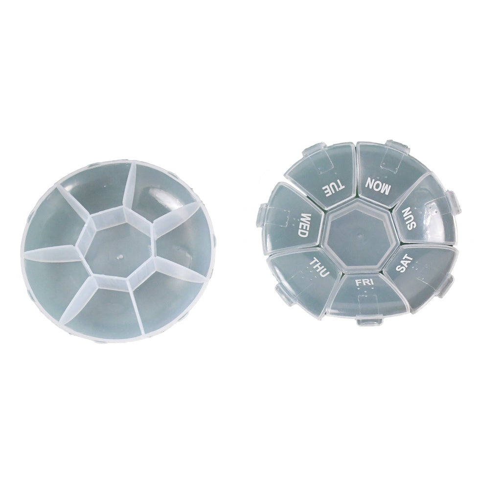 7-Sided Portable Pill Box – Compact Weekly Medicine Organizer