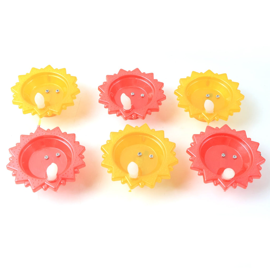Water Sensor LED Diya Set – Flameless, Auto On/Off (6 Pc)