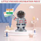 Solar Power Astronaut Ornament – Indian Flag Car Dashboard Décor