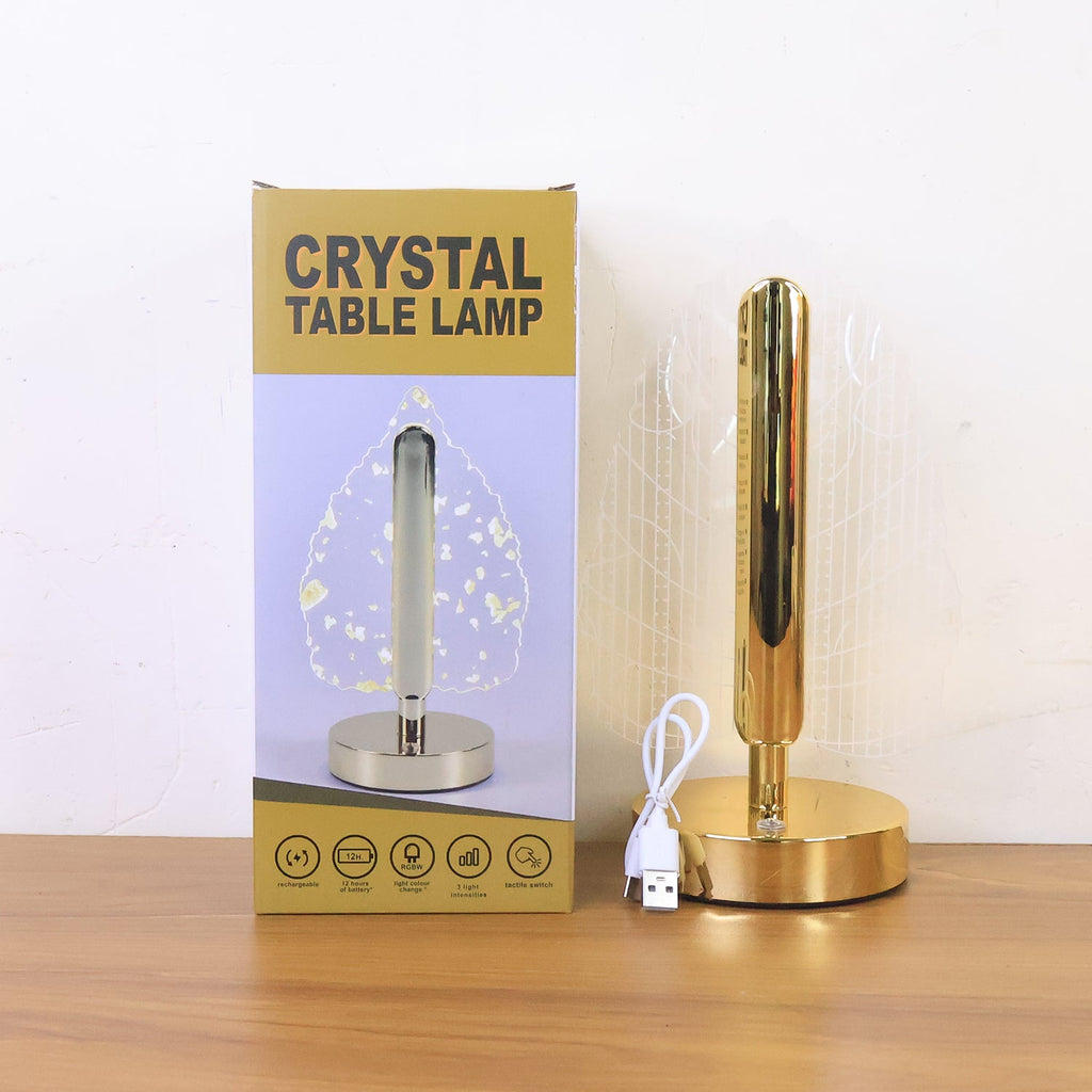 LED Table Lamp – Elegant Leaf Design with USB Rechargeable Base
