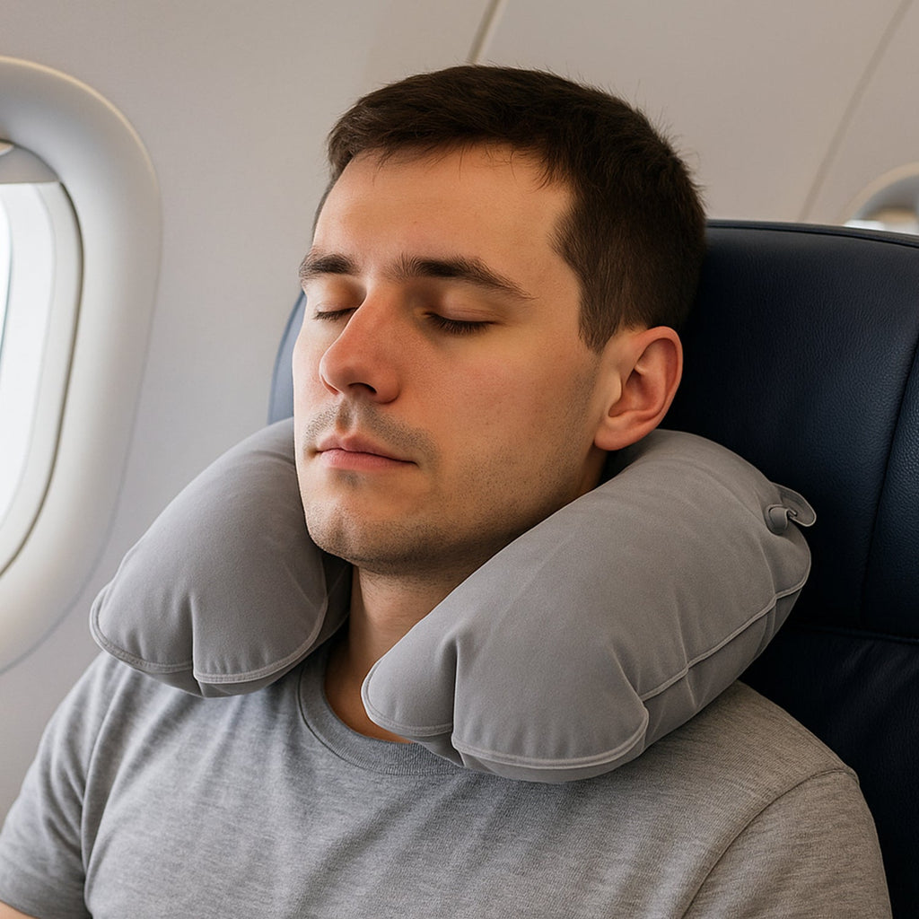 Inflatable U-Shape Travel Pillow – Portable Neck Support