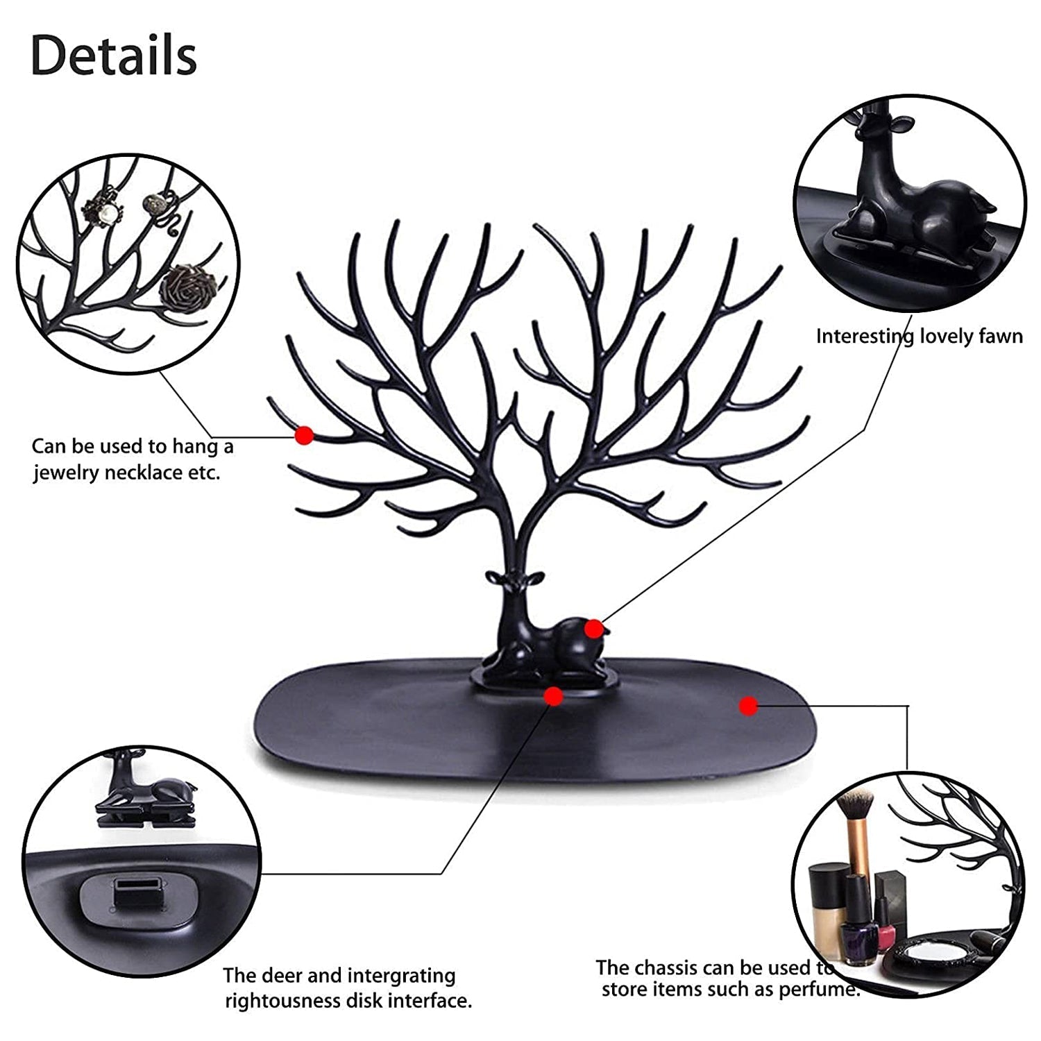 Elegant Jewellery Tree for Earrings, Rings & Necklaces