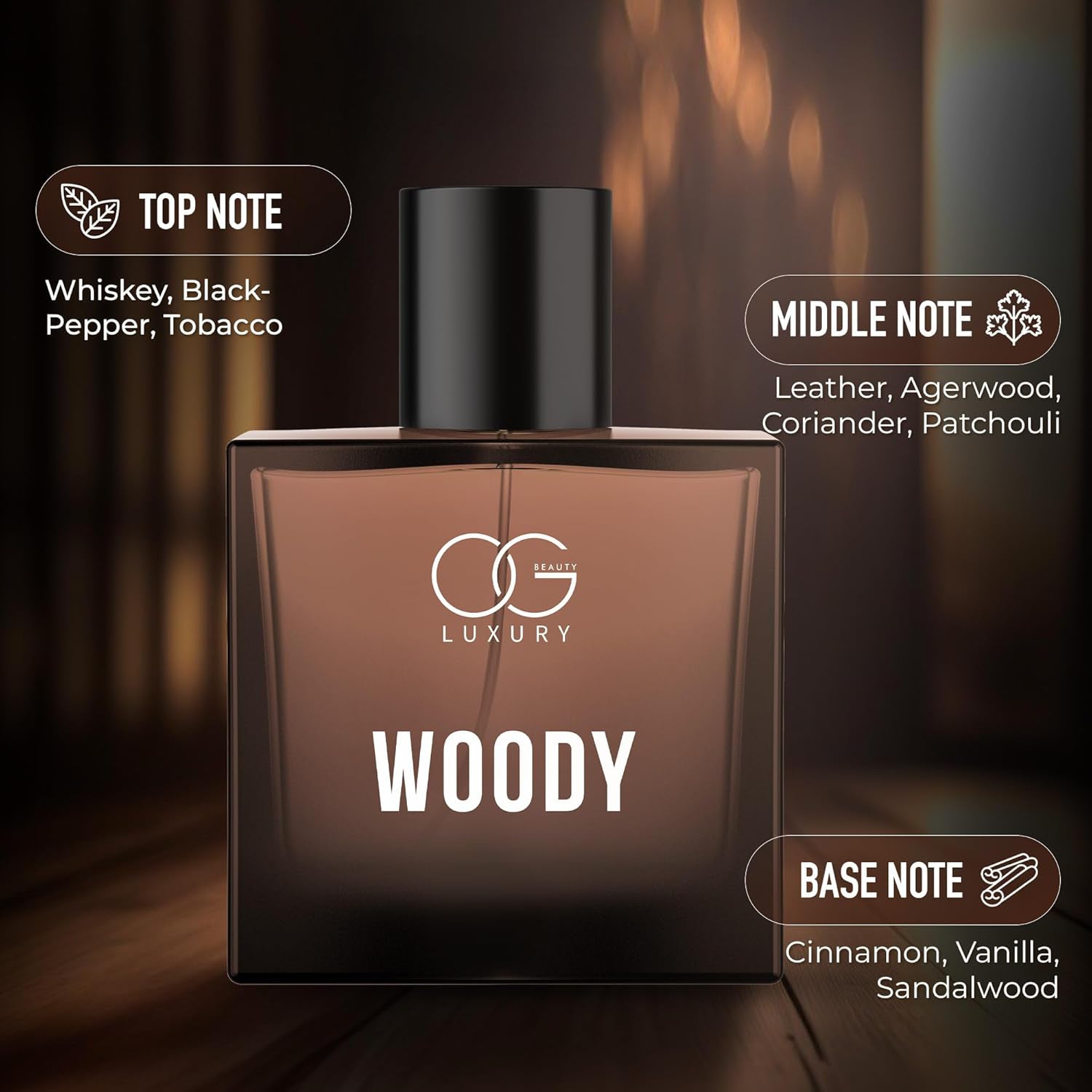 Woody Eau De Parfum – Long-Lasting Unisex Premium Fragrance 50 ML