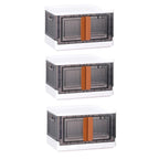 Plastic Folding Wardrobe Organizer – 3-Layer Storage with Wheels