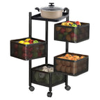 Metal Kitchen Trolley – 4 Layer Durable Storage Rack | Tidy Table