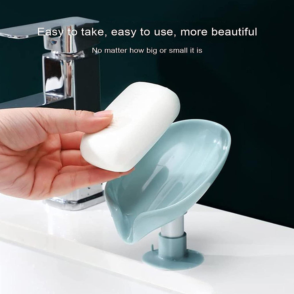 Self Draining Soap Holder – Leaf Design for Dry Soap | VelvetBubbles