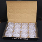 Heart-Shaped LED Flameless Candles – Set of 12 Elegant Lights