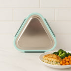 Triangle Stainless Steel Lunch Box Set – Compact Leakproof 2-Piece Tiffin