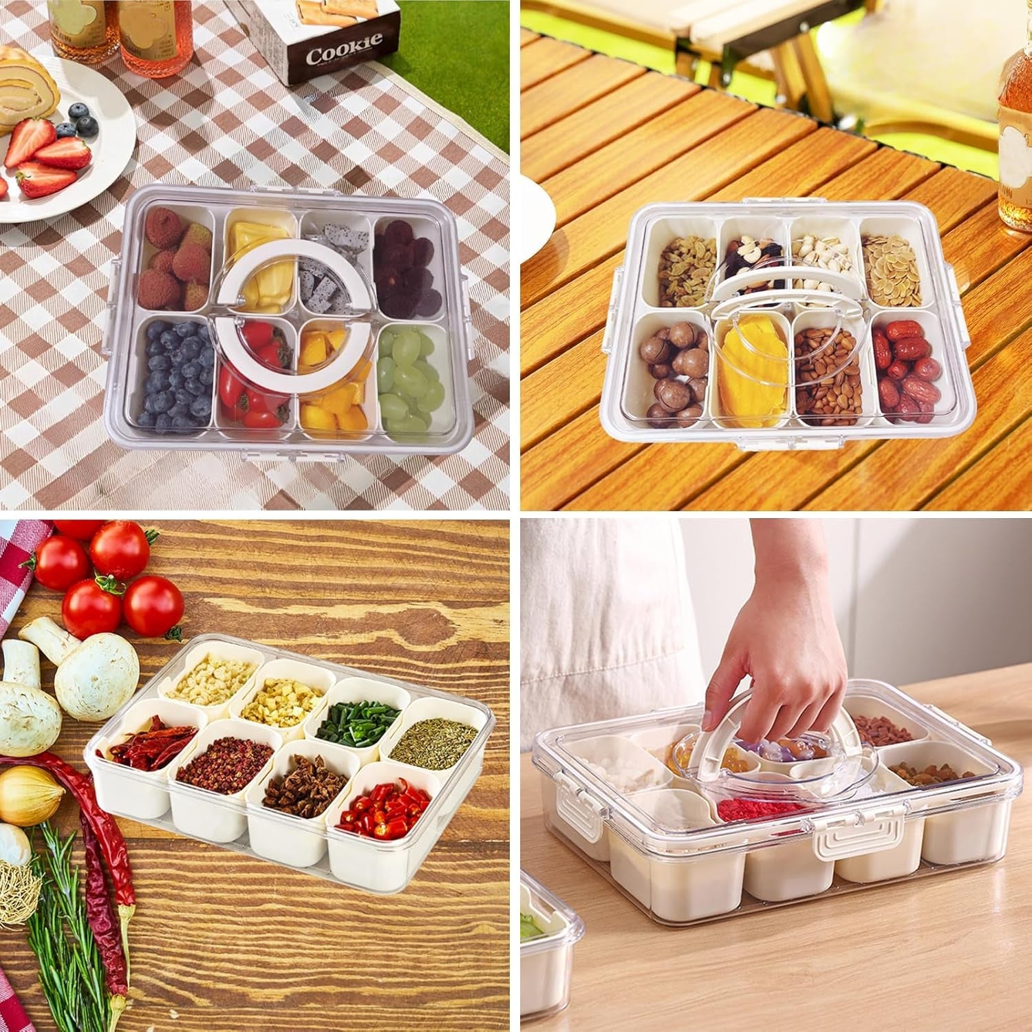 6-Compartment Fridge Storage Box – Leak-Proof, Space-Saving Organizer