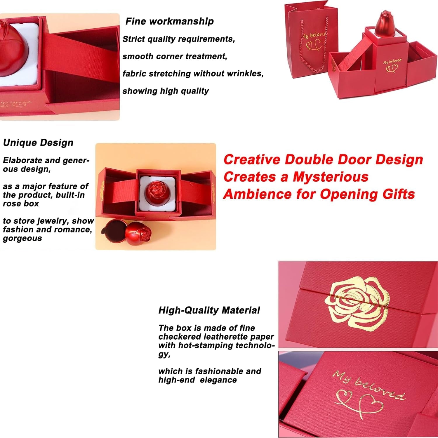 Rose Ring Box Jewellery – Romantic Gift with Magical Presentation