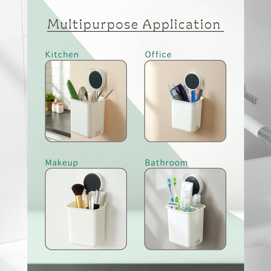 Bathroom Organizer Cups – Space-Saving Wall Mounted Set