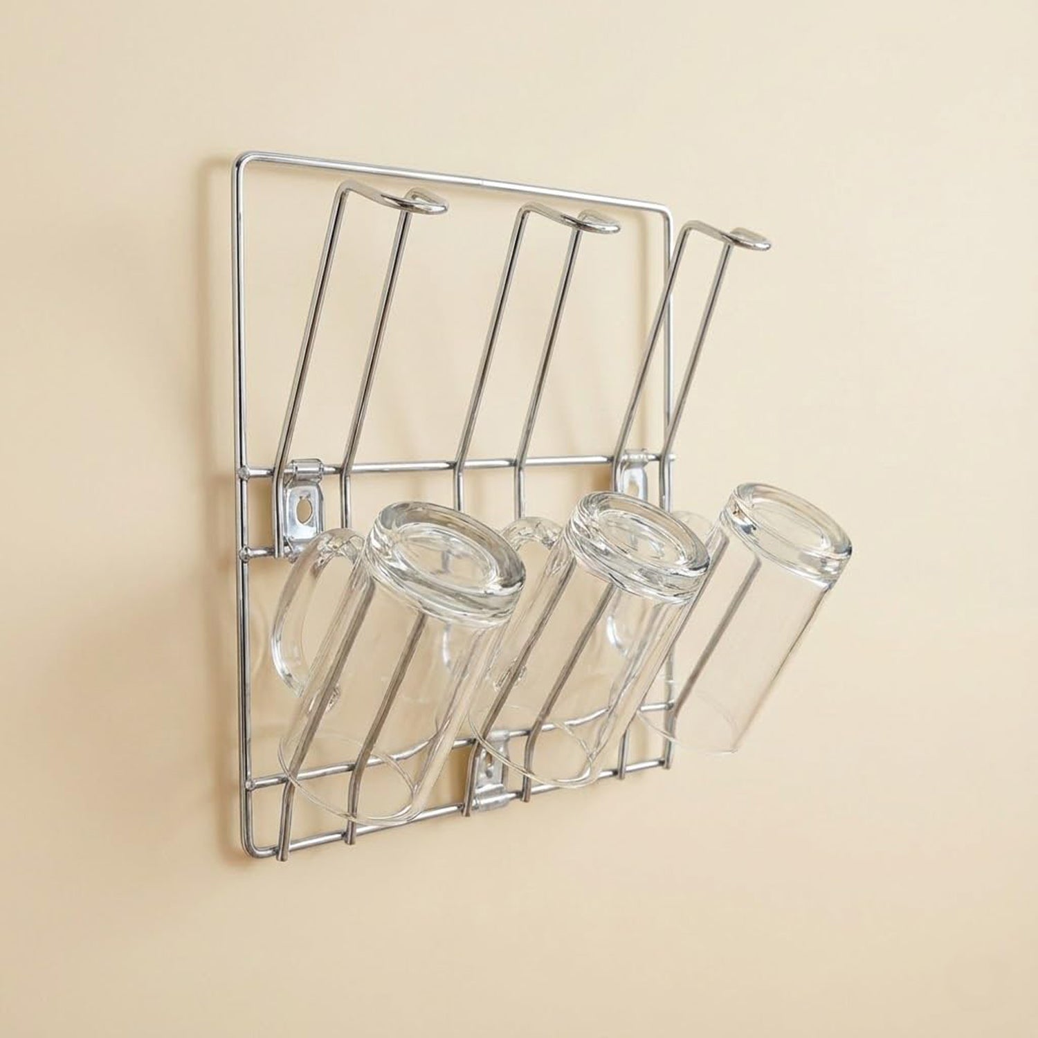 Stainless Steel Mug Holder Rack – Space-Saving Kitchen Organizer