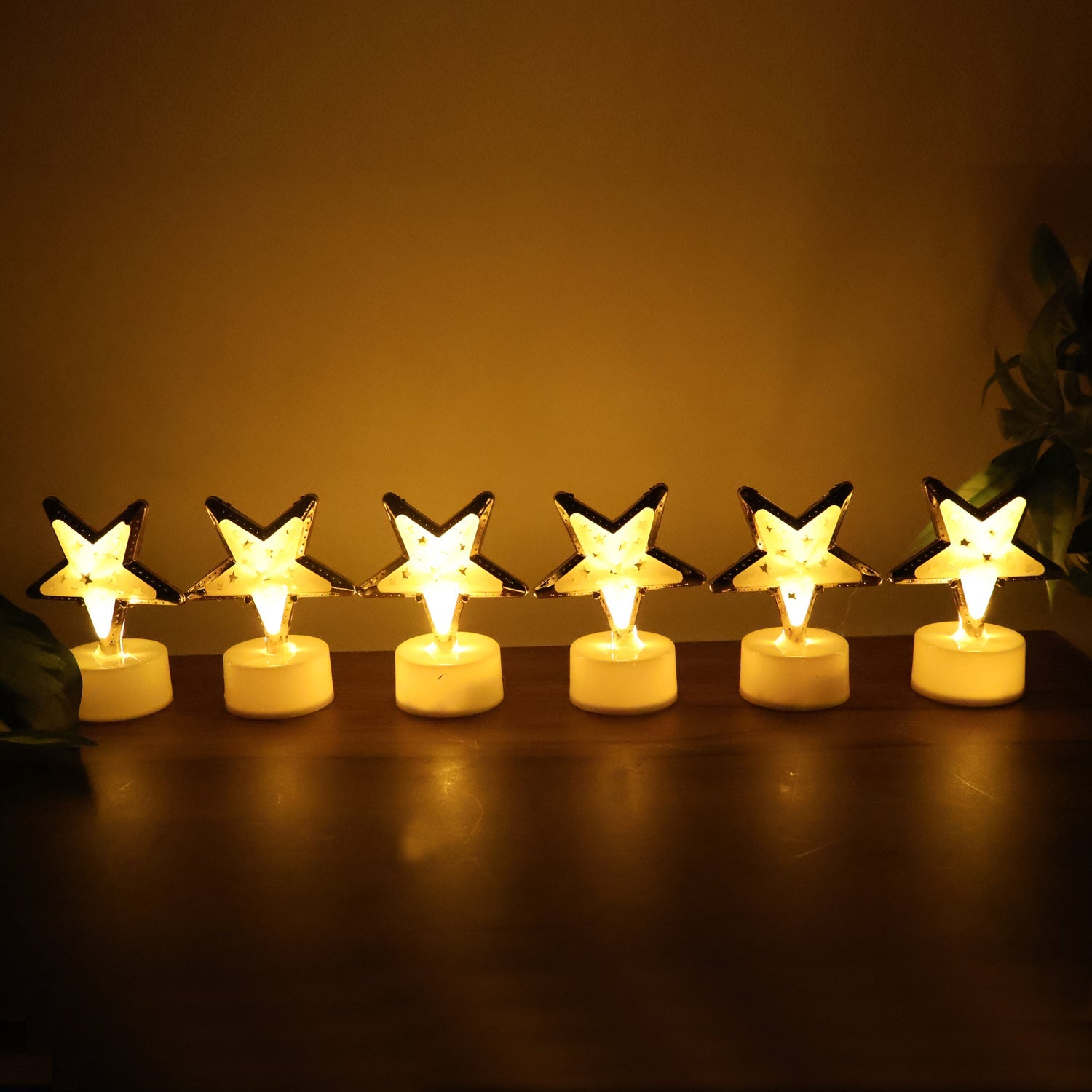 Star Shaped Flameless LED Candles – Safe & Elegant Décor Set