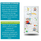 Kids Plastic Chest of 6 Drawers – Multi-Purpose Storage Organizer | Packory