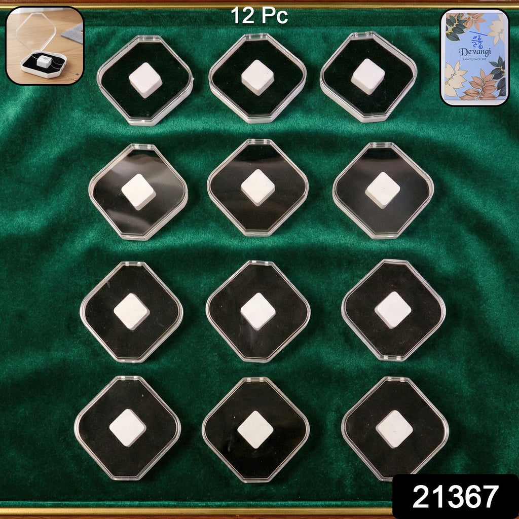 Jewellery Storage Box Set – 12 Pc Soft Cushion Display