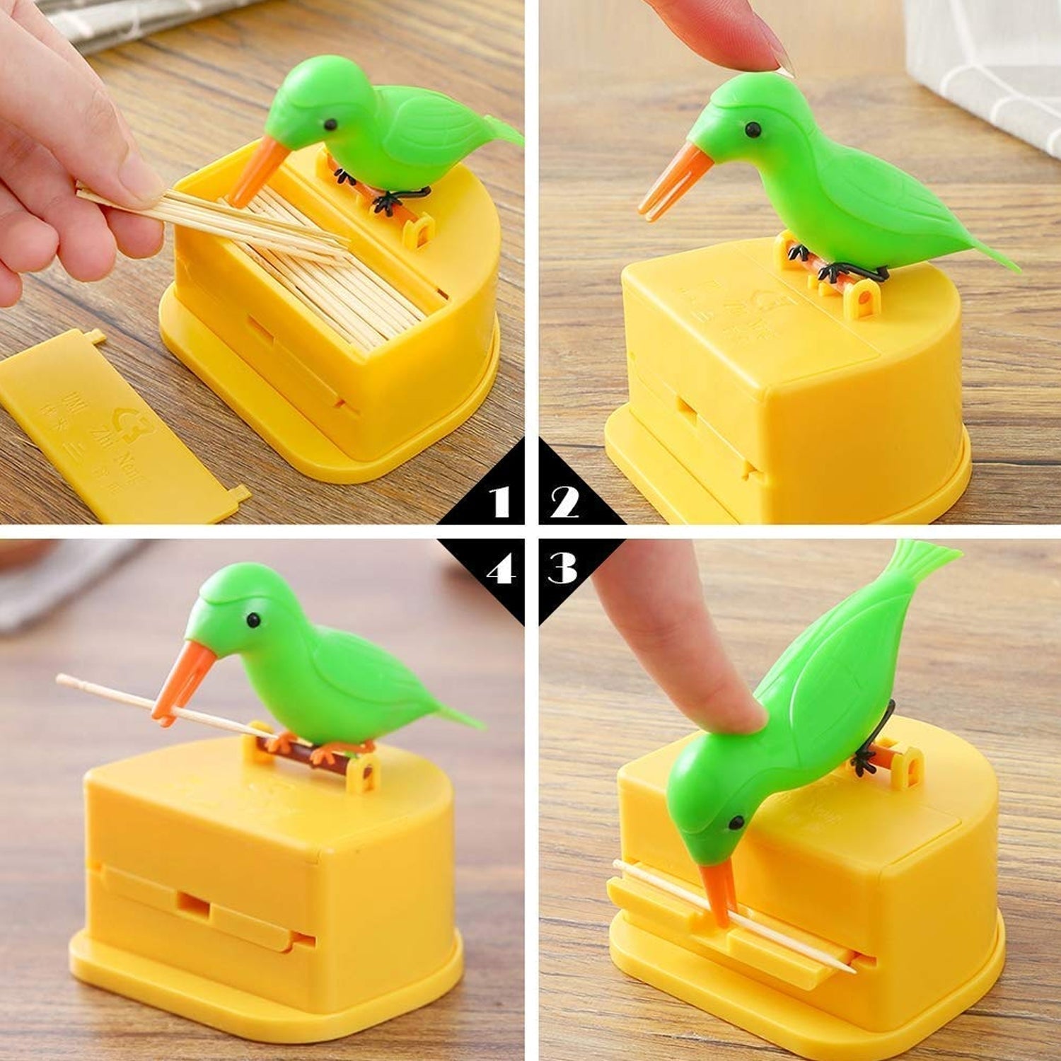 Bird Toothpick Dispenser – Portable Automatic Storage Box