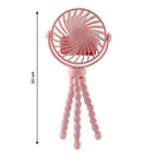 Rechargeable Portable LED Fan – Flexible Tripod & Quiet Cooling