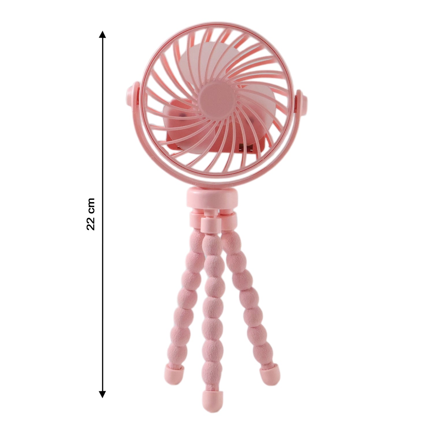 Rechargeable Portable LED Fan – Flexible Tripod & Quiet Cooling