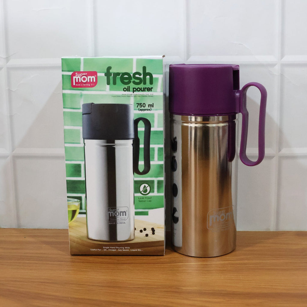 Stainless Steel Oil Pourer – 750ml Anti-Drip Dispenser
