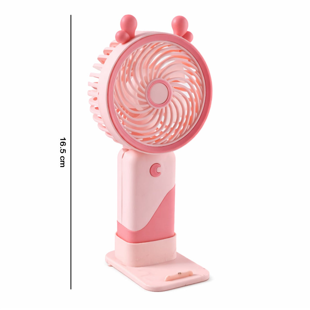 Mini Fan with LED Light – Portable & Rechargeable for Travel & Home
