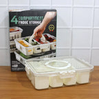 6-Compartment Fridge Storage Box – Leak-Proof, Space-Saving Organizer