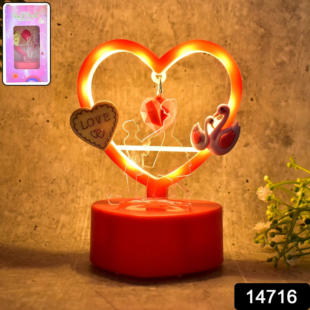 Heart-Shaped Decorative Love Showpiece – Romantic LED Table Décor