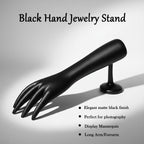 Black Hand Jewelry Display Stand – Elegant Matte Finish Organizer