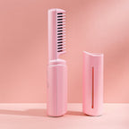 Mini Hair Straightener Brush Ð Cordless & Rechargeable for Travel
