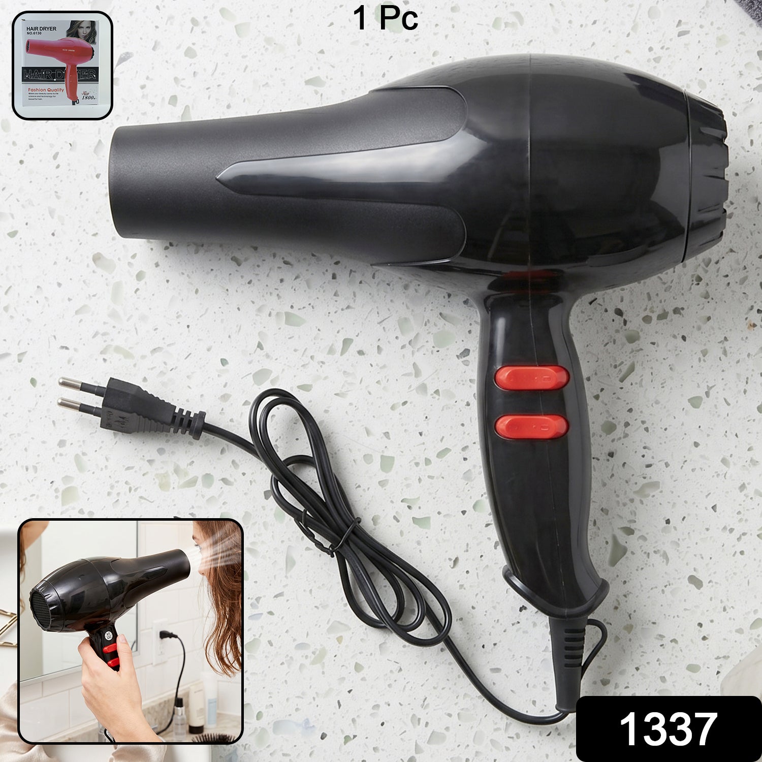 Portable Hair Dryer Ð Compact & Foldable for Travel Use