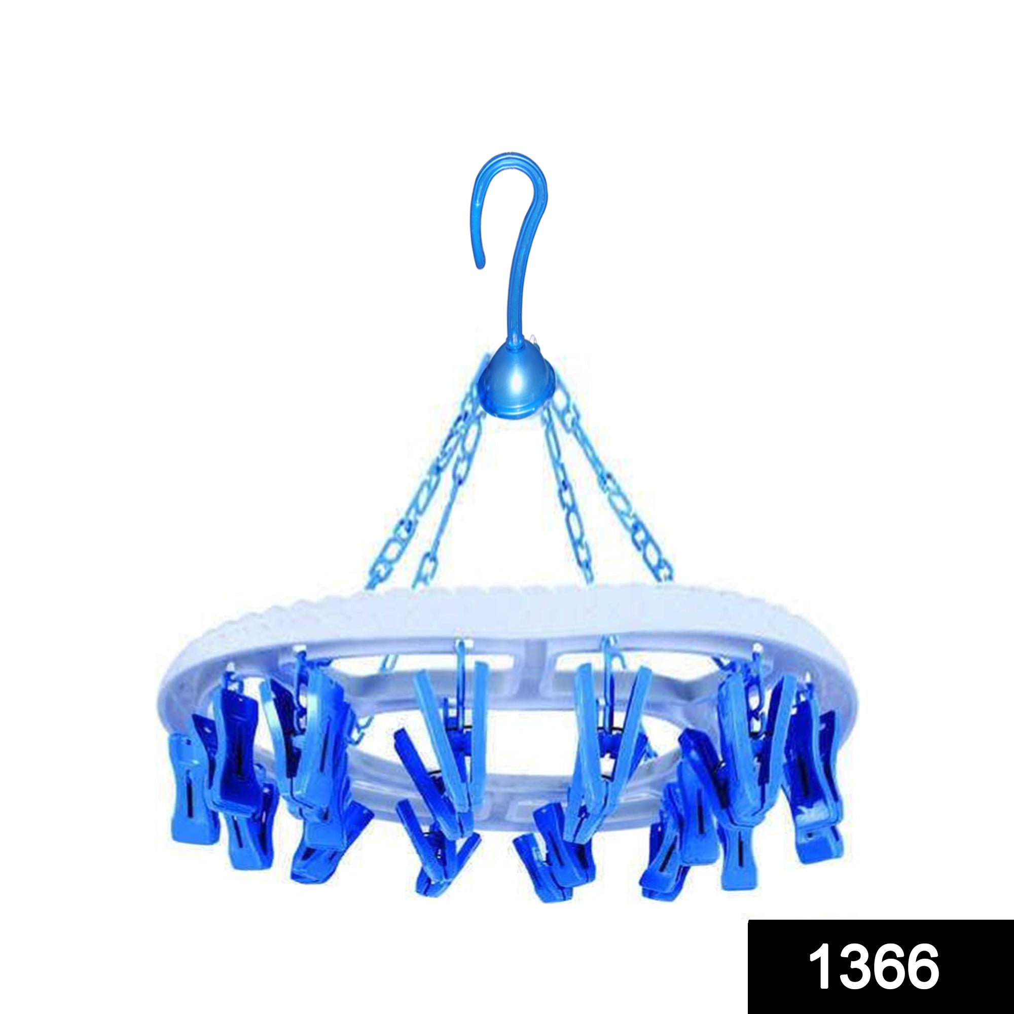 18-Clip Cloth Drying Hanger – Round Plastic for Delicates | Indo Glow