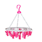 Cloth Drying Hanger – Round with 24 Clips, Space-Saving | Indo Glow
