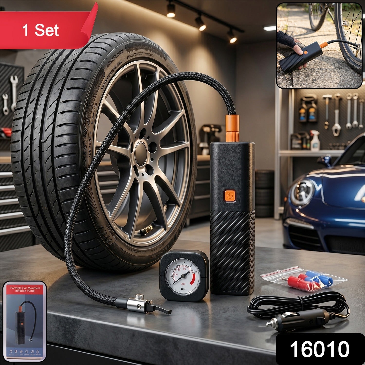 Portable Tyre Inflator Ð Compact & Easy to Use Vehicle Air Pump