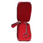 Leather Car Key Case Ð Durable & Compact with Snap Hook for Easy Carrying